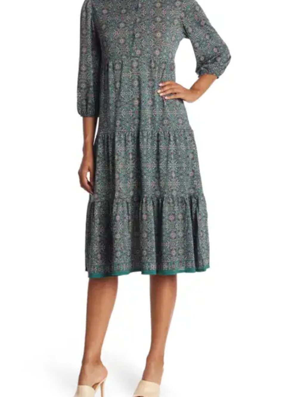 Max Studio Green print dress
